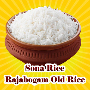Sona Masoori Rajabogam Ponni old rice varieties